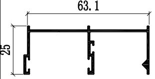 알루미늄 patio 창문 extrusions 프로파일 파우더 코팅 청동