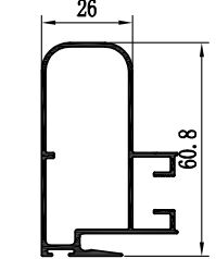 판티오 문과 창문용 알루미늄 프로필 6063 합금 가루 코팅